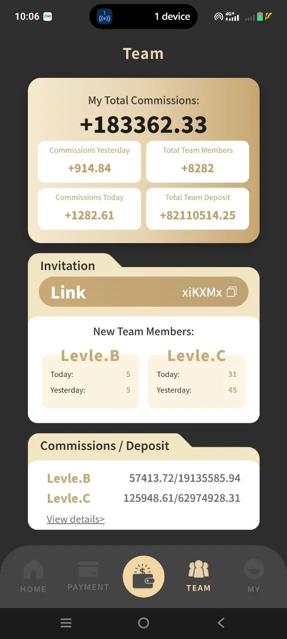 Link Pay Team – Commissions & Invite